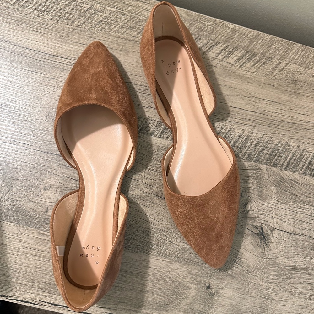 Brown Suede Flats